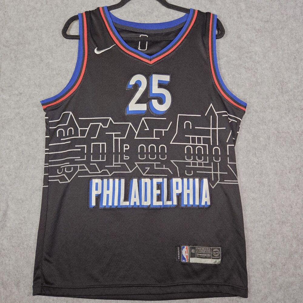 Philadelphia Sixers Mens‎ Swingman Simmons 25 Jersey Basketball Nike Sz 43 READ